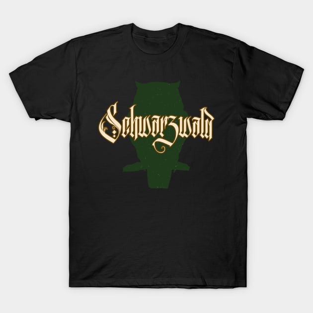 Schwarzwald Eule Uhu Vogel Natur Schwaben T-Shirt by Foxxy Merch